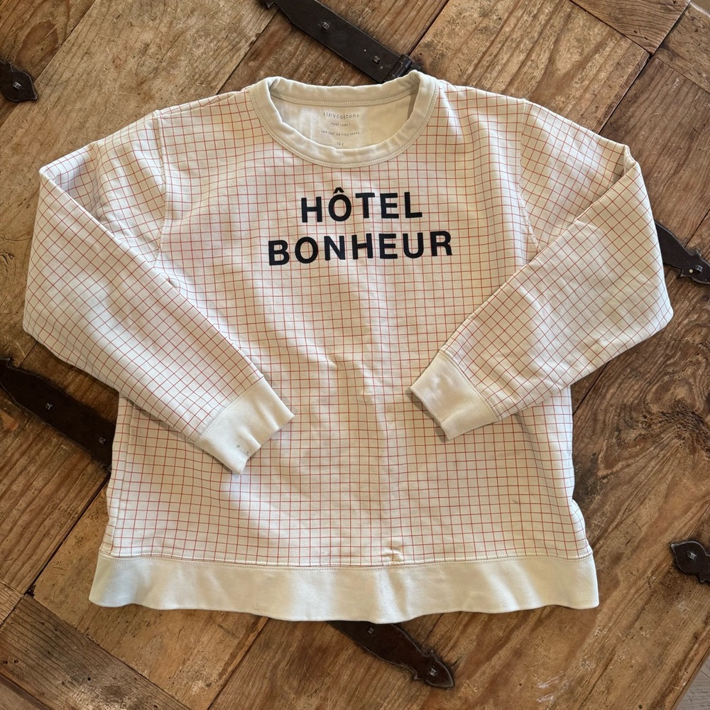 TINYCOTTONS PIMA COTTON HOTEL BONHEUR PULLOVER